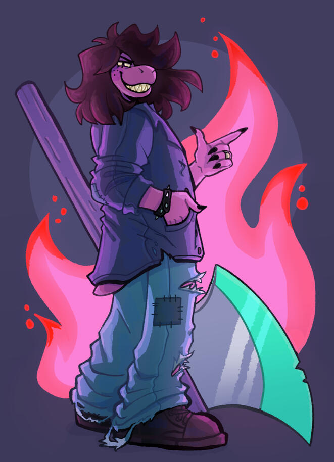 fanart - deltarune: susie [2022]